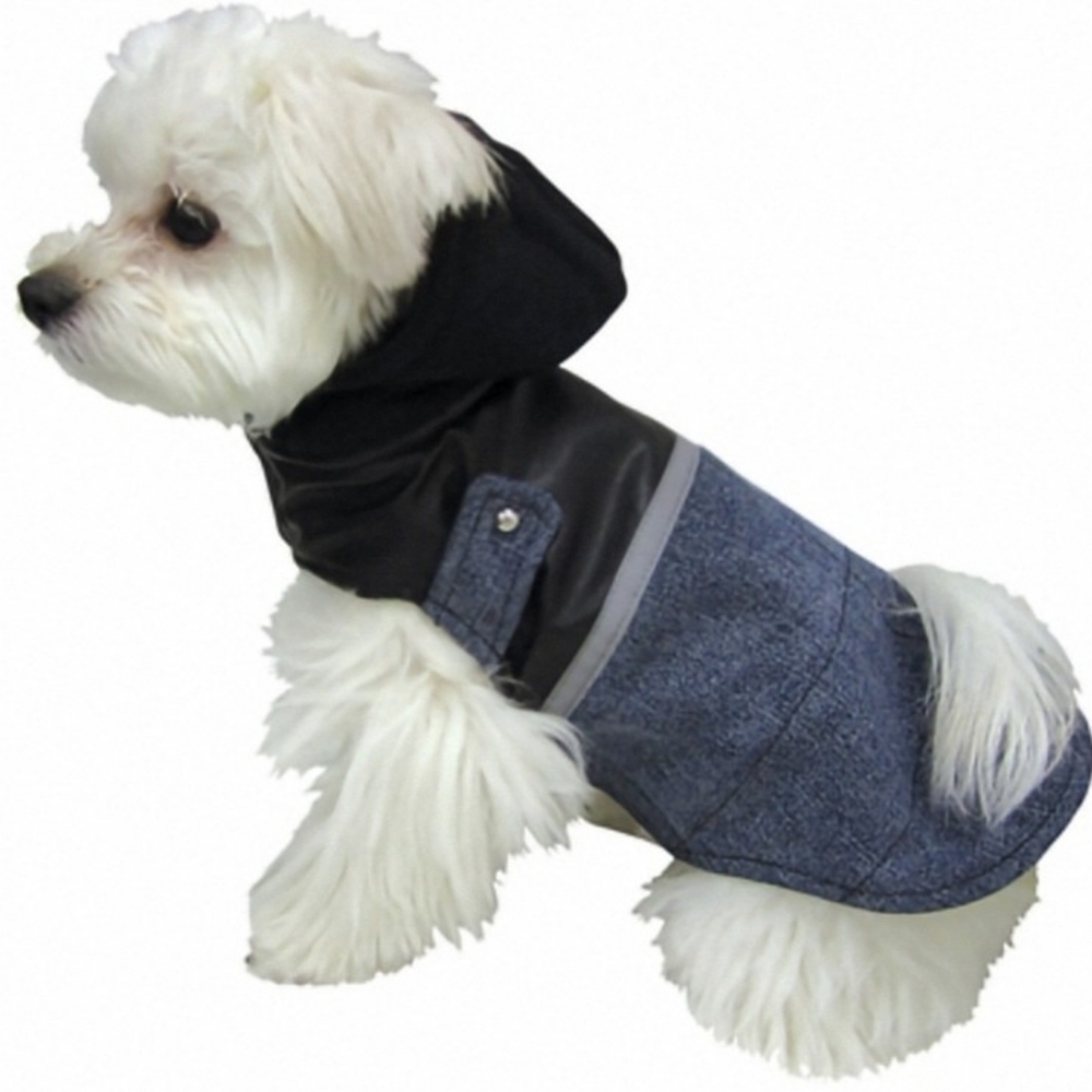 Dog It - Dog Denim Reflective Fleece Lined Winter Hooded Vest